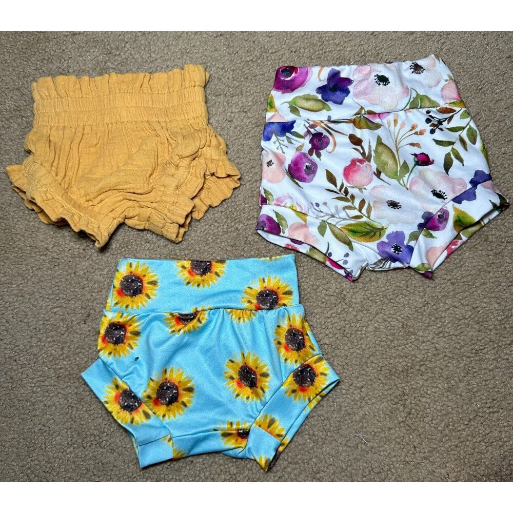 Lot of 3 Bummies, Diaper Covers, Bloomers, Size 0-3 months